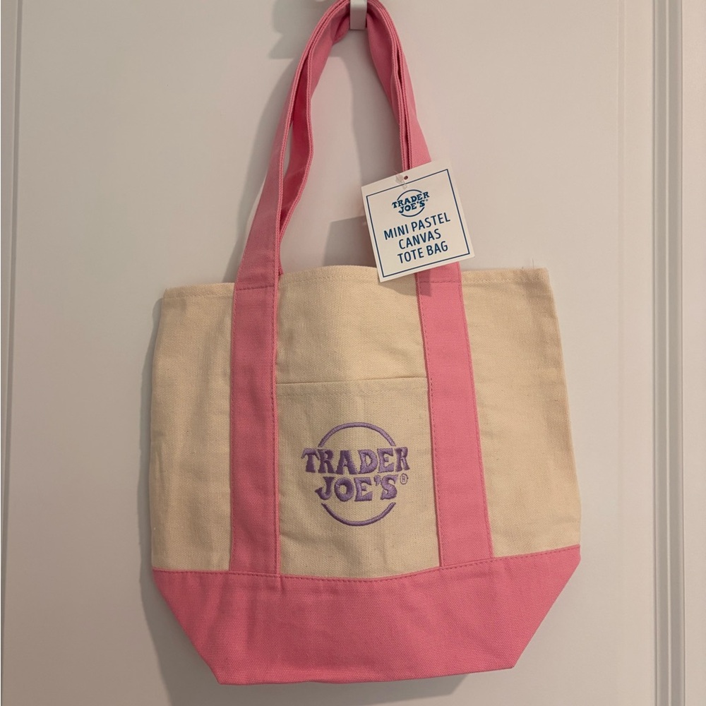 Trader Joe’s Pink & Cream Canvas Tote